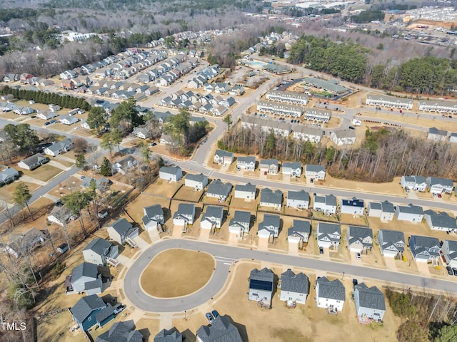 bird's eye view featuring a residential view