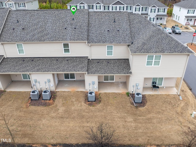 bird's eye view with a residential view