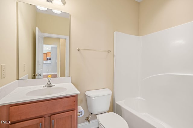 4508 Brintons Cottage St, Raleigh, NC 27616 - bathroom with toilet, vanity, and shower / washtub combination