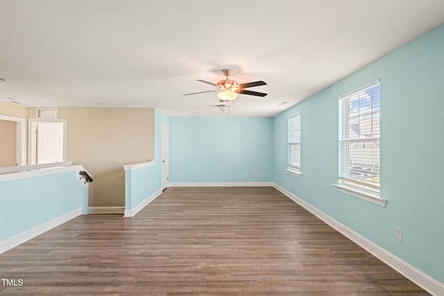 4508 Brintons Cottage St, Raleigh, NC 27616 - unfurnished room with a ceiling fan, wood finished floors, and baseboards