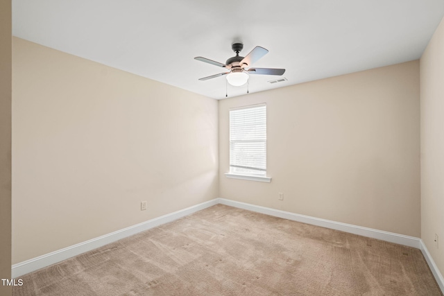 4508 Brintons Cottage St, Raleigh, NC 27616 - unfurnished room featuring baseboards, light carpet, and a ceiling fan
