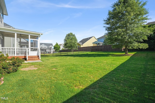 4508 Brintons Cottage St, Raleigh, NC 27616 - view of yard featuring a sunroom