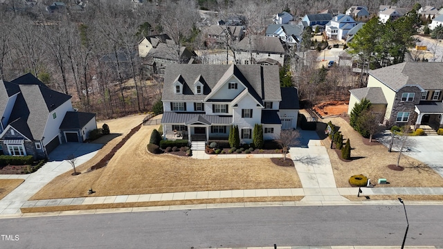 drone / aerial view featuring a residential view