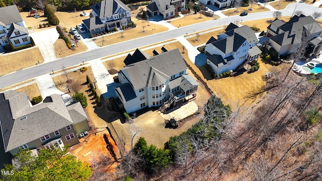 bird's eye view with a residential view