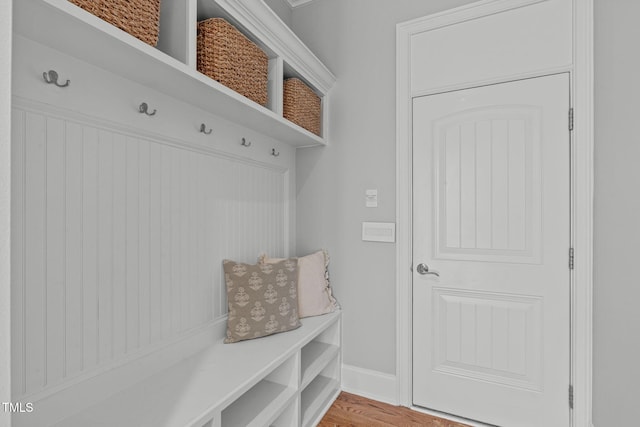 mudroom with baseboards