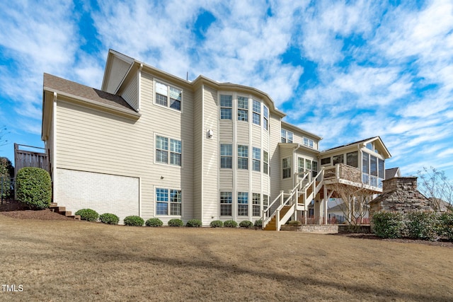 exterior space featuring stairs