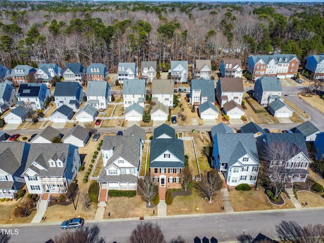 bird's eye view with a residential view