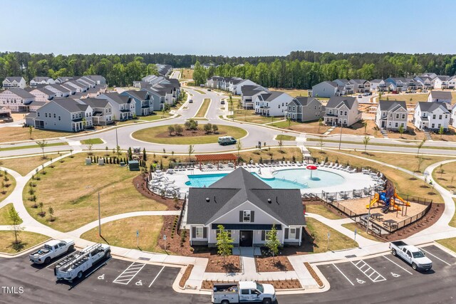 1012 Aspen View Dr, Raleigh, NC 27610 - birds eye view of property with a residential view