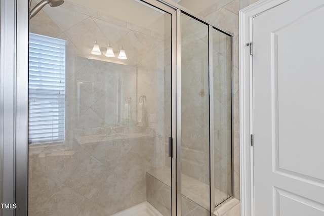 full bathroom with a stall shower