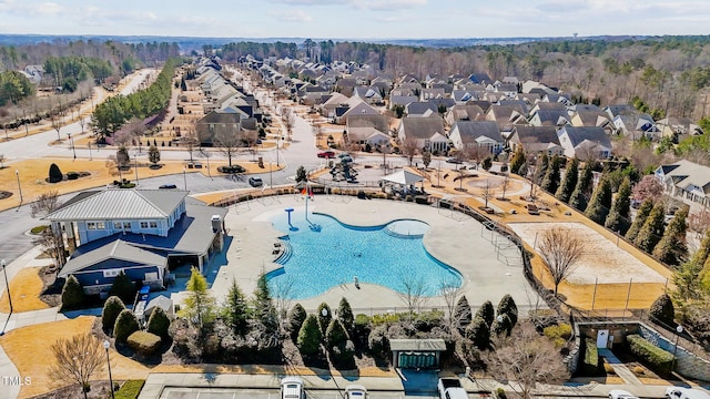 birds eye view of property featuring a residential view