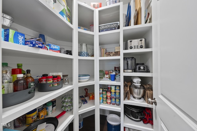 view of pantry