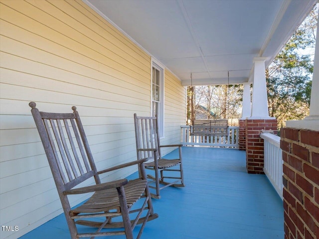 view of patio / terrace featuring covered porch