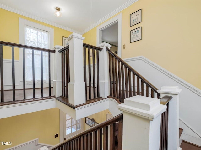 stairway with ornamental molding