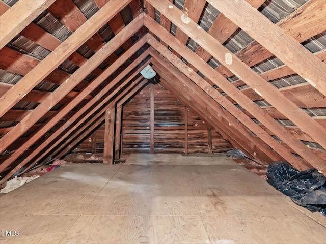 view of attic