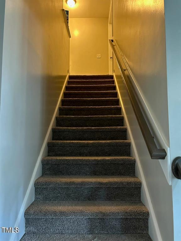 stairs with baseboards