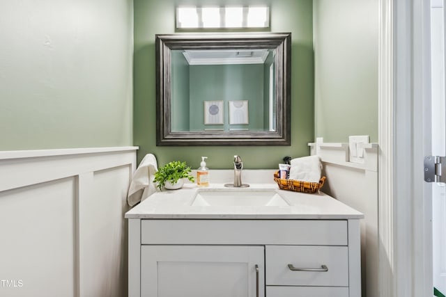 bathroom featuring vanity