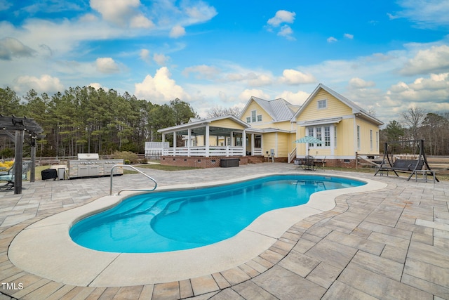 pool featuring a patio