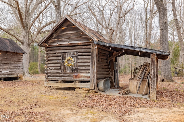 view of shed