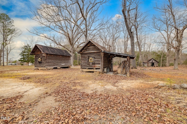 view of shed