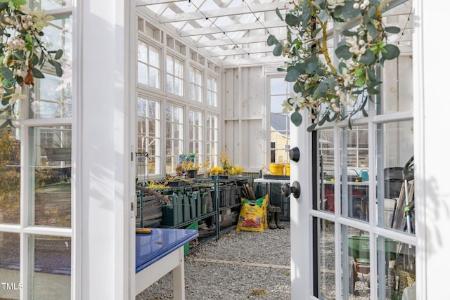 view of sunroom