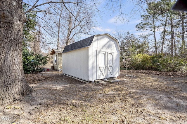 view of shed