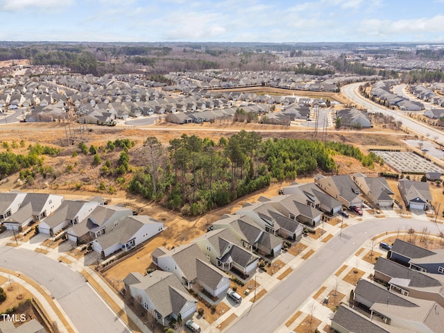 aerial view with a residential view