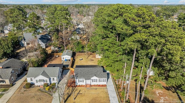 drone / aerial view with a residential view