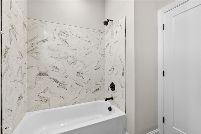 bathroom with shower / washtub combination