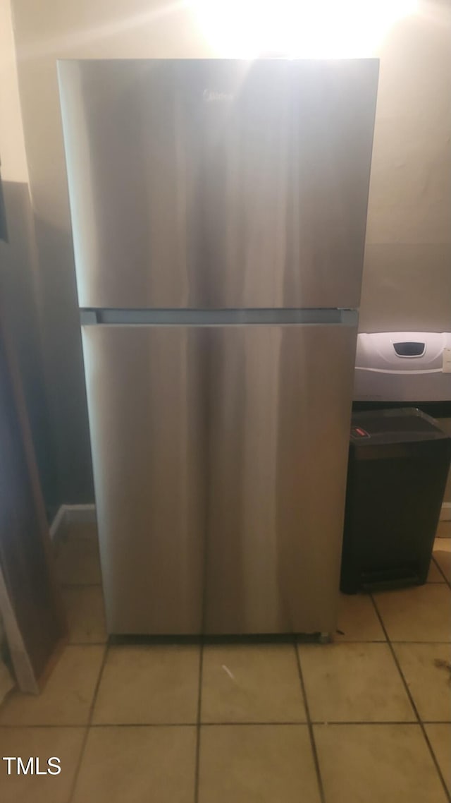 details with freestanding refrigerator