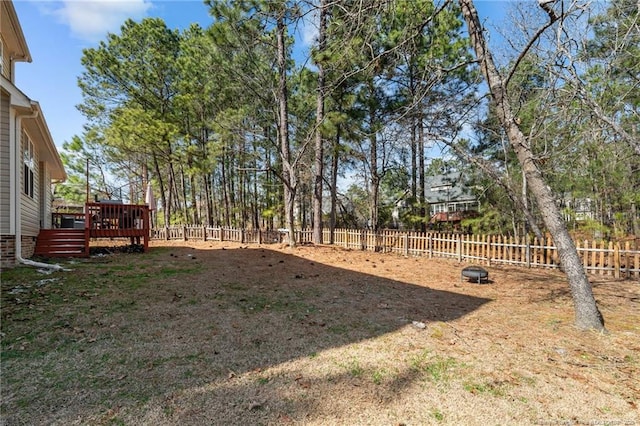 45 Cutter Cir, Sanford, NC 27332 - fenced backyard featuring a deck