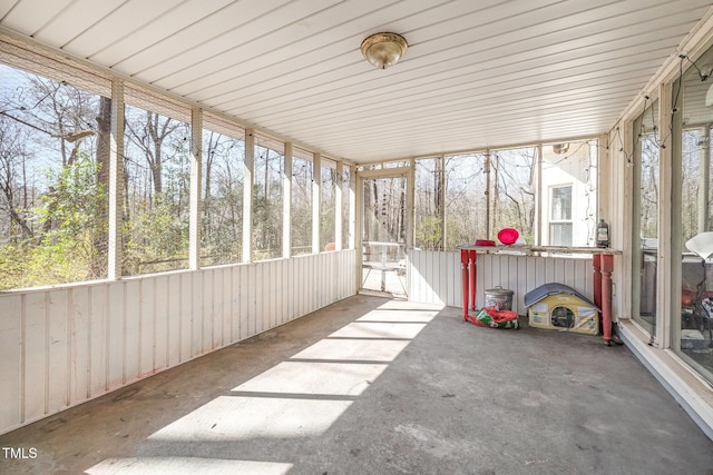 view of sunroom