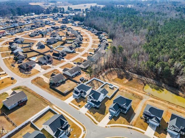 bird's eye view with a residential view