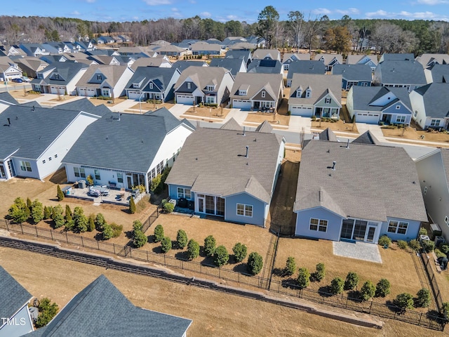 bird's eye view with a residential view