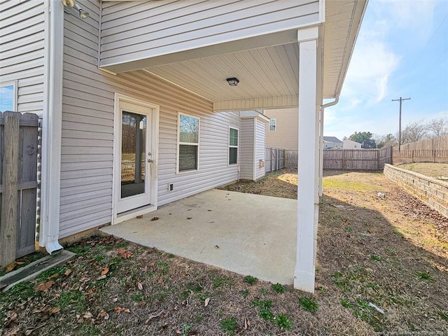 view of patio / terrace with a fenced backyard