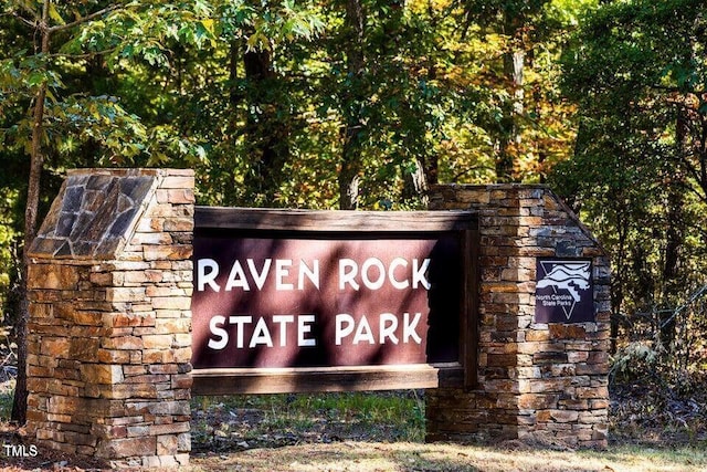 view of community sign