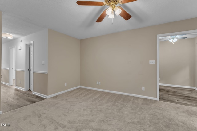410 Oak Run Dr, Raleigh, NC 27606 - empty room with a ceiling fan and carpet flooring