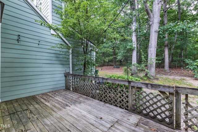 410 Oak Run Dr, Raleigh, NC 27606 - view of wooden deck