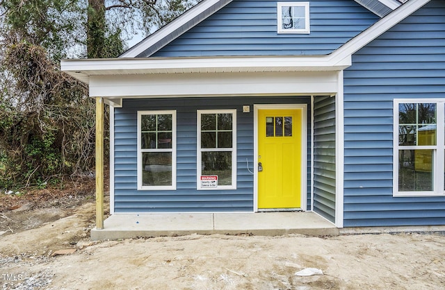 view of doorway to property