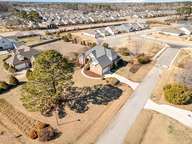 aerial view featuring a residential view