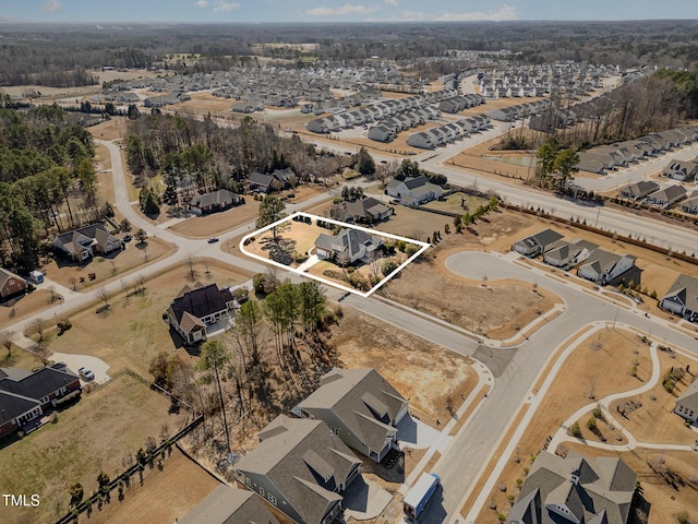 drone / aerial view featuring a residential view