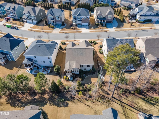 bird's eye view with a residential view