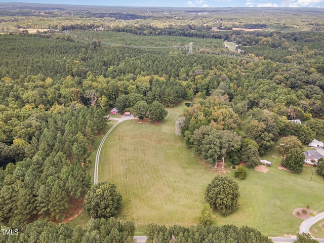 aerial view with a forest view