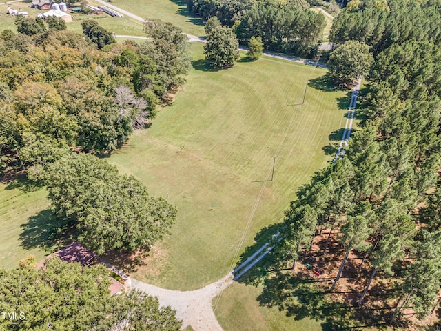 drone / aerial view with a rural view