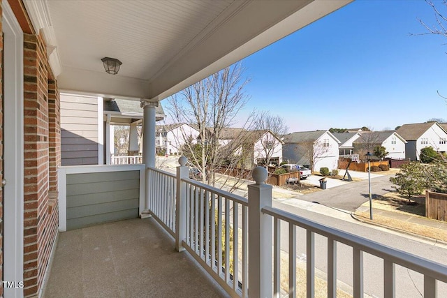 balcony with a residential view