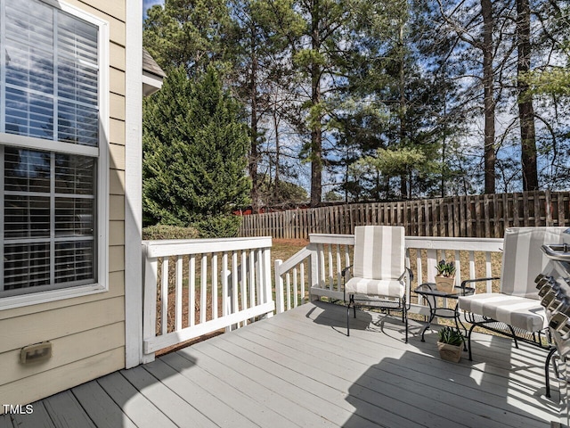 wooden deck with fence