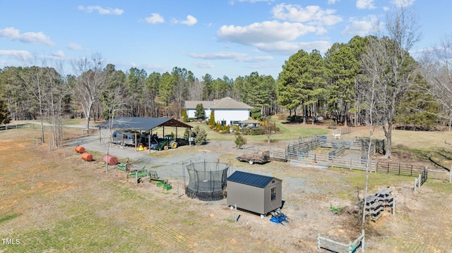 drone / aerial view featuring a rural view