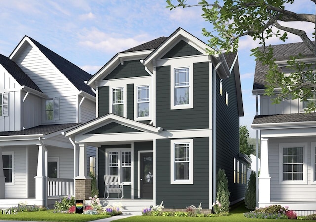 view of front of property with a porch