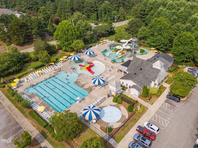 109 Skywater Ln, Holly Springs, NC 27540 - aerial view of a heavily wooded area and a recreational park