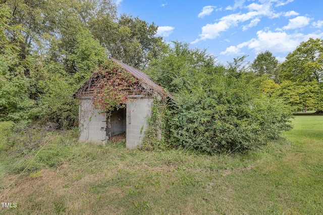 view of shed