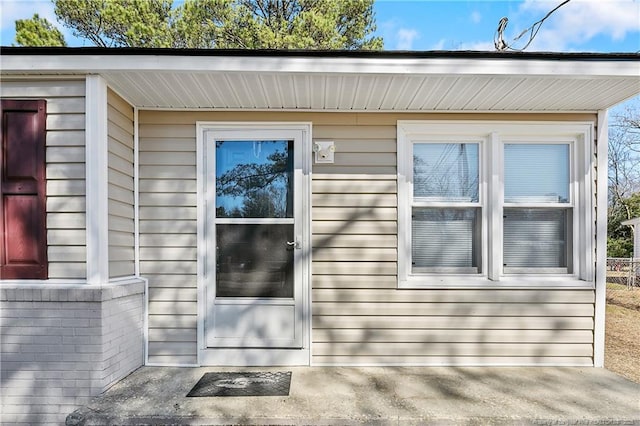 view of doorway to property